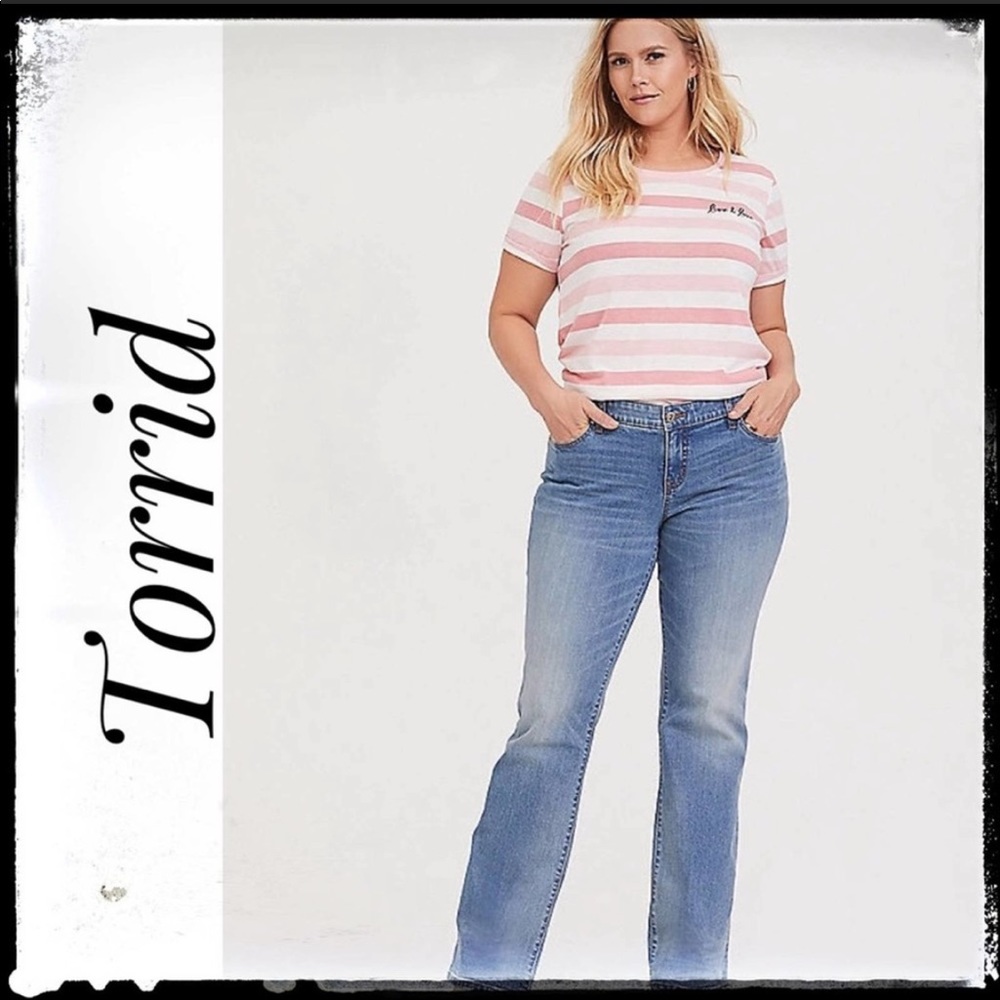 NWT Torrid sz 16 reg. slimboot light wash